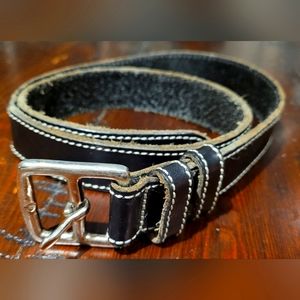 Women's Black leather belt